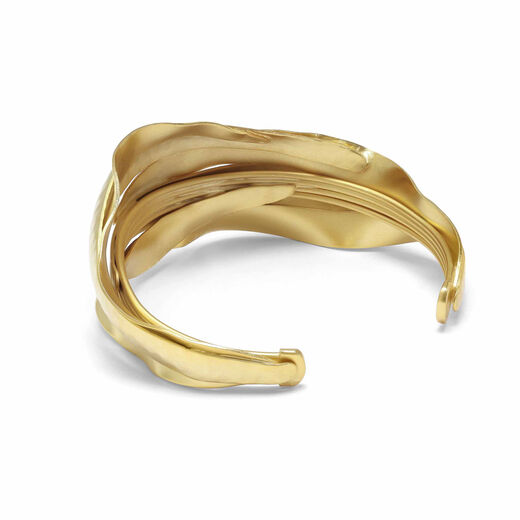 Hammered swirl cuff bracelet by Fo.Be